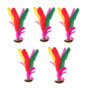Kik N Fly Fancy Goose Feather Shuttlecock Jianzi (Pack of 5)