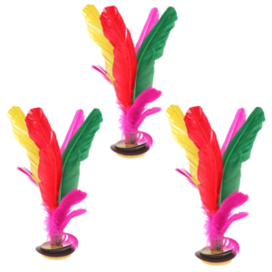 Kik N Fly Fancy Goose Feather Shuttlecock Jianzi (Pack of 3)